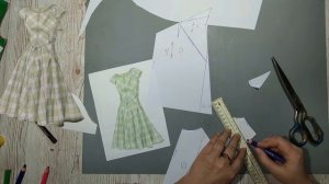 Моделирование. Платье в стиле семидесятых. Выкройка № 1959.