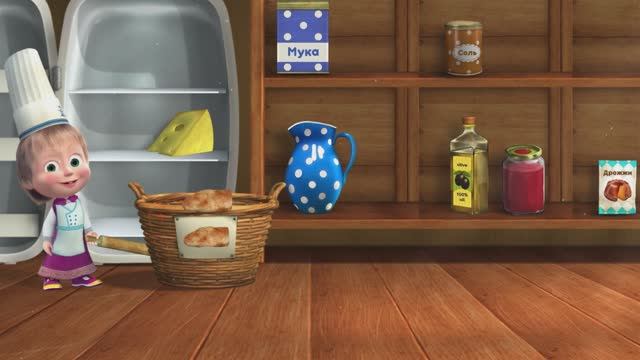 Маша и медведь. Готовим новую пиццу барбекю. Веселая игра. Мультики для детей