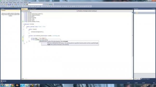 C# Beginners Tutorial - 49 - Substrings