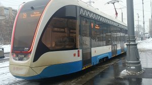 поездка на трамвае 29. Михалково — м. Дмитровская.