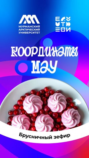 Зефир с брусникой