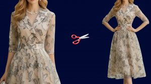 Моделирование платье с запахом шалевым воротником