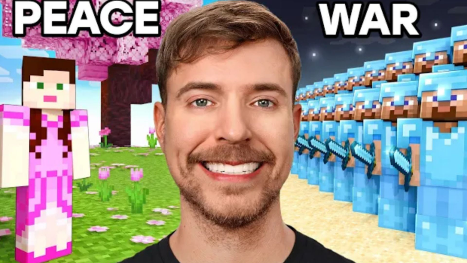 Mr.BEAST (МИСТЕР БИСТ) 1000 ИГРОКОВ ПАРНИ & ДЕВЧОНОК В МАЙНКРАФТ, НОВОЕ ВИДЕО ПРО МАЙНКРАФТ 2026 смотреть онлайн