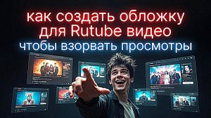 Как создать обложку для Rutube — Youtube видео  с помощью нейросети Grok.