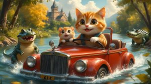 Мультики для детей и малышей. Котик спасает хомяков. Мультики  созданные с нейросетью