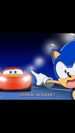Соник встречает Молнию Маккуина #sonicthehedgehog #sonic #animation #sonicx #cars #lightningmcqueen
