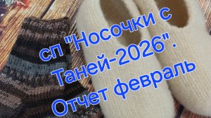 СП "Носочки с Таней-2026".  Отчёт за февраль.  Вяжем и валяем🧦🧦🧶🧶🤗👍