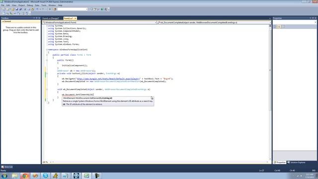 C# Beginners Tutorial - 106 - WebBrowser Control pt 2 смотреть онлайн