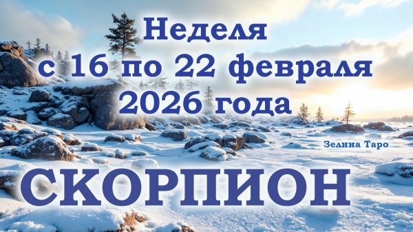 СКОРПИОН | ТАРО прогноз на неделю с 16 по 22 февраля 2026 года