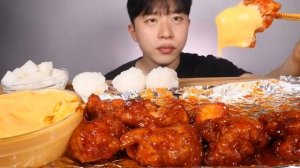 Мукбанг курица и рис Еда на камеру  (2)