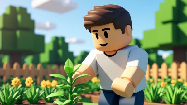 я играю в GROW A GARDEN в роблоксе!