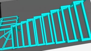 модель лестничного каркаса #32