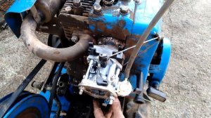 Двигатель ДМ-1 мотоблока с китайским карбюратором 188F с центробежным регулятором.