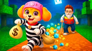 СКАЙ ВОР ОГРАБИЛА ДЕДУШКУ РАЙДЕРА в МАЙНКРАФТ ЩЕНЯЧИЙ ПАТРУЛЬ МУЛЬТИК