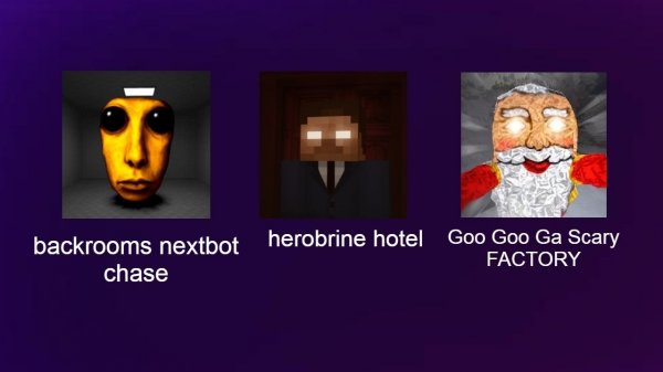 Goo goo Gaga scary Factory, Herbine The Hotel, Backrooms Nextbot Chase