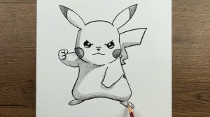 Как нарисовать Пикачу поэтапно карандашом - простой мастер-класс