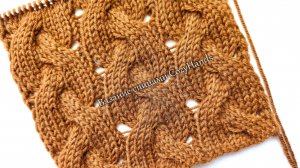 Красивый узор с косами и ажуром ⭐️ Для вязания джемпера, топа ⭐️ Схема