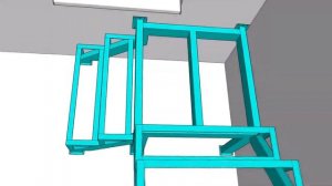 модель лестничного каркаса #45