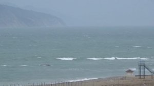 Море, парочка обнимается на берегу...