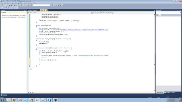 C# Beginners Tutorial - 162 - Project 3 Hang Man, Submit Button смотреть онлайн