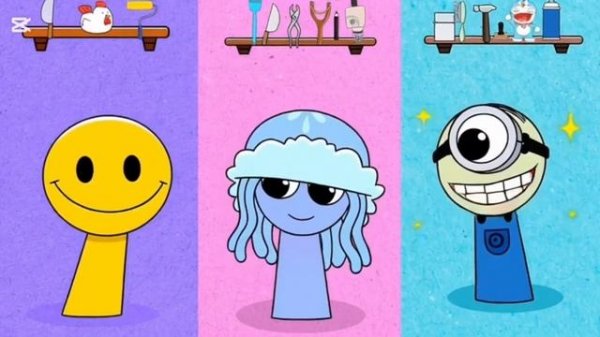 Sprunki Incredibox HELP Tiles cartoon