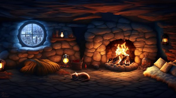 ❄️ КРАСИВАЯ УСПОКАИВАЮЩАЯ МУЗЫКА ДЛЯ СНА И ЗВУК КАМИНА 🎵 РАССЛАБЛЯЮЩАЯ МУЗЫКА ДЛЯ ДУШИ И ШУМ ВЬЮГИ