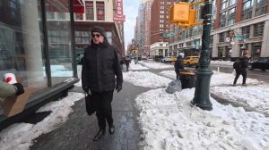 ЗАСНЕЖЕННЫЙ МАНХЭТТЕН Прогулка по Нью Йорку после снегопада