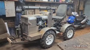 Минитрактор - Переломка. Испытание тяжелым грунтом.