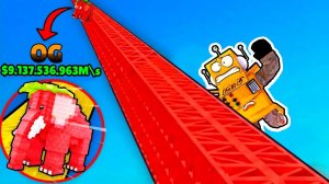 Я ЗАЛЕЗ НА САМУЮ ВЫСОКУЮ ЛЕСТНИЦУ и стал ТОП 1 ИГРОКОМ В ЗАЛЕЗЬ и СПАСИ БРЕЙНРОТОВ в РОБЛОКС