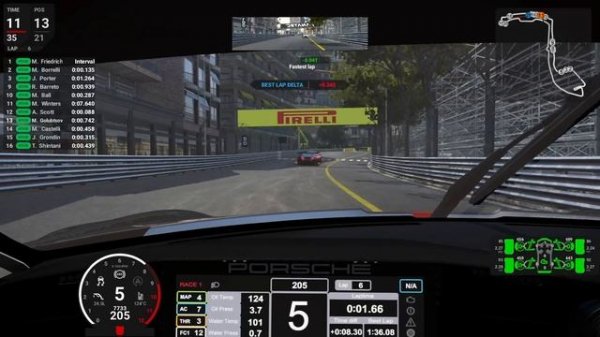 Automobilista 2 GT3 Porsche 992. Monaco! Лупим 110%-ых ботов и стены)