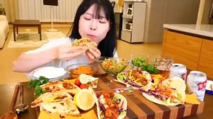 Мукбанг тако Еда на камеру Корейский мукбанг