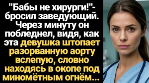 ИСТОРИИ ИЗ ЖИЗНИ/Бабы не хирурги!- бросил заведующий, через минуту он побледнел, видя, как эта девуш