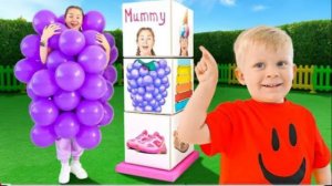 Оливер крутит барабан и превращает маму и папу