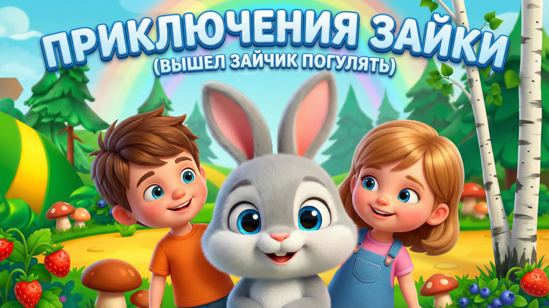 ВЫШЕЛ ЗАЙЧИК ПОГУЛЯТЬ - ПЕСЕНКИ И МУЛЬТИК ДЕТЯМ И МАЛЫШАМ - РАЗВИВАЮЩИЕ МУЛЬТИКИ МАЛЫШАМ