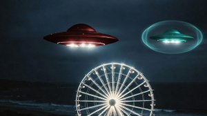 НЛО тарелка трансформер и НПО из моря, Евпатория - полуостров Крым.