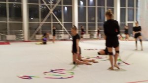 Тренировка по художественной гимнастике