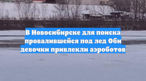 В Новосибирске для поиска провалившейся под лед Оби девочки привлекли аэроботов