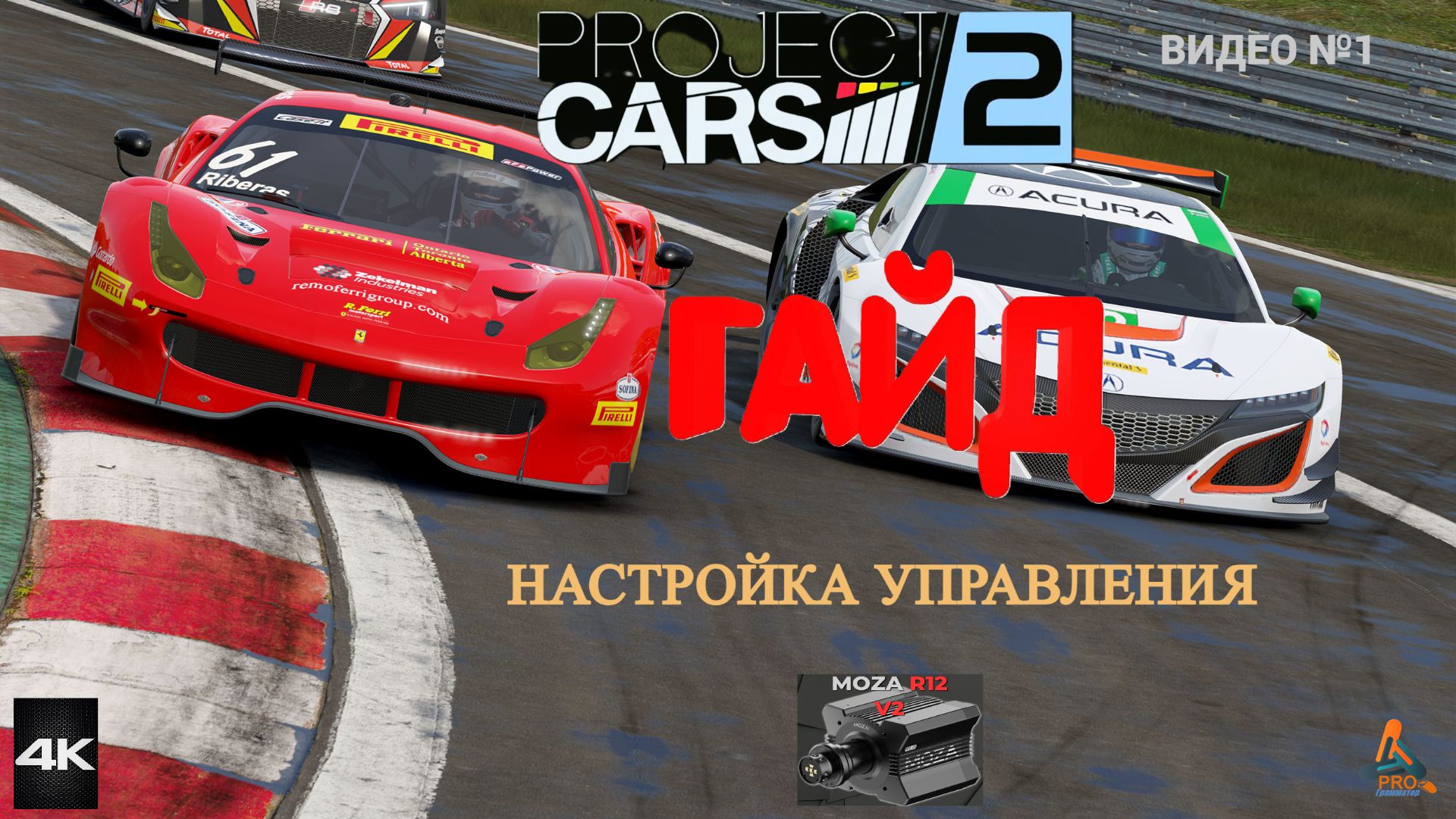 Project Cars  2. ГАЙД, Настройка управления рулевого блока, педального блока, КПП. Видео №1