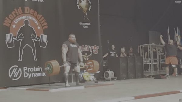 HDR Eddie Hall deadlift 500kg 4K