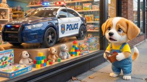 У щенка сбылась мечта о полицейской машине 🚗🐶 Путешествие, полное доброты и тепла ❤️