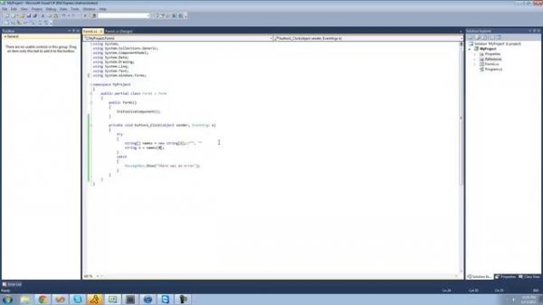 C# Beginners Tutorial - 15 - Try, Catch and Finally