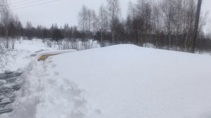 Чистим крышу склада