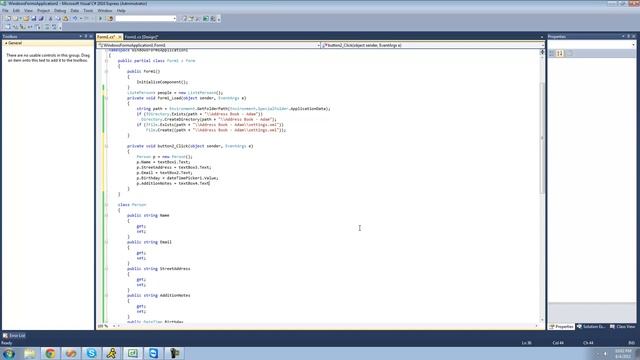 C# Beginners Tutorial - 171 - Project 4 Address Book, Adding Data to Classes смотреть онлайн