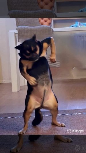 Собака танцует