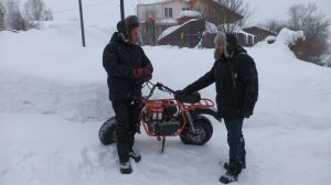 Мотоцикл зимой. Покатушки на мотоцикле Сафари (Ижтехмаш).