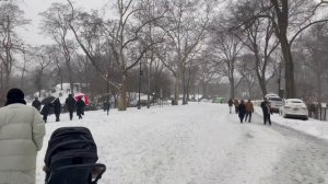 ЗИМНИЙ МАНХЭТТЕН ✨ Центр Нью-Йорка во время снежной бури