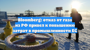 Bloomberg: отказ от газа из РФ привел к повышению затрат в промышленности ЕС