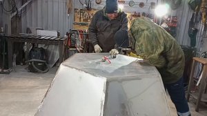 Сборка,сварка банного чана своими руками.