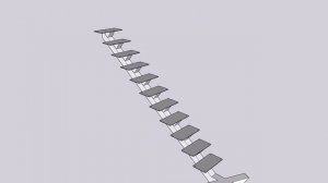 модель лестничного каркаса #42