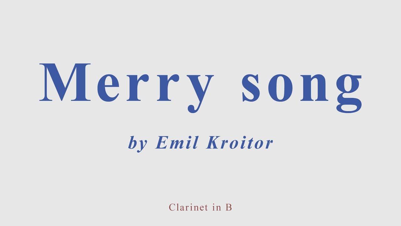 Merry song by Emil Kroitor. Clarinet in B cover смотреть онлайн